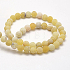 Frosted Natural Agate Beads Strands G-F367-6mm-11-3