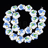 Handmade Porcelain Ceramic Beads Strands PORC-S502-036A-2