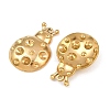 304 Stainless Steel Pendant Rhinestone Settings STAS-I363-11G-2