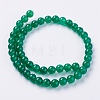 Natural Green Onyx Agate Beads Strands X-G-G583-8mm-11-2