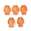 Electroplate and Golden Metal Enlaced Glass Beads EGLA-T029-01D-1