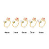 Lotus Brass Enamel Cuff Rings Setting KK-T079-14G-4