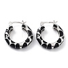 Ring Rack Plating Brass Enamel Hoop Earrings for Women KK-Z038-10P-1