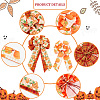 CHGCRAFT 4Pcs 2 Style Pumpkin Pattern Ployester Bowknot Display Decoration DIY-CA0004-37-6