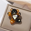 Bear with Heart Acrylic Brooches PW-WGADFEC-01-2