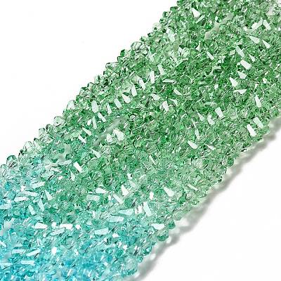 Transparent Glass Bead Strands GLAA-H023-02G-1