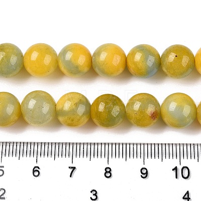 Dyed Natural White Jade Beads Strands G-T138-10mm-210-26-1