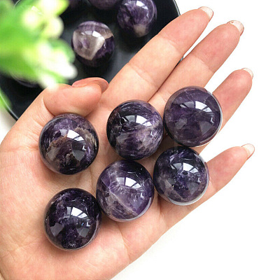 Natural Amethyst Round Display Decorations PW-WG90249-01-1