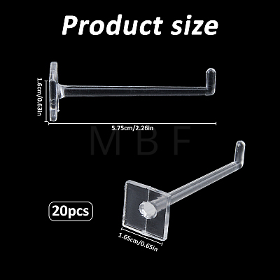 Acrylic Shelf Hooks FIND-WH0173-552-1