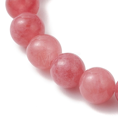 Natural Quartz Imitation Strawberry Quartz Beaded Stretch Bracelets for Women BJEW-JB13141-1