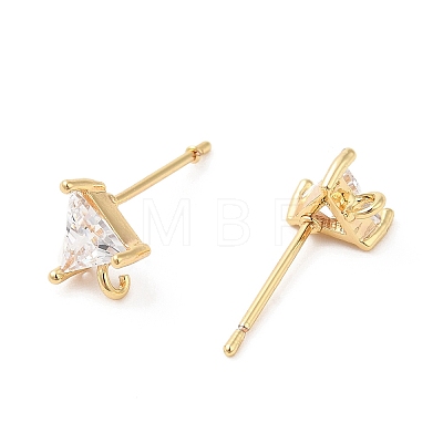 Brass Stud Earring Findings KK-F855-23G-1