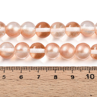 Baking Paint Transparent Glass Beads X1-DGLA-N011-10mm-04-1