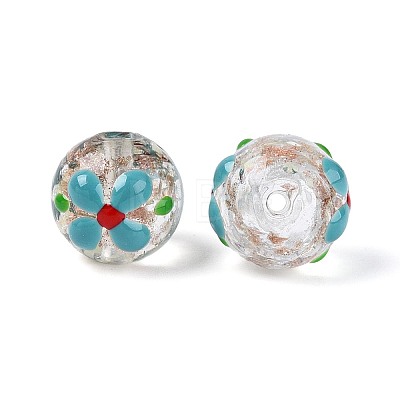 Luminous Handmade Gold Sand Lampwork Beads LAMP-N035-04A-1