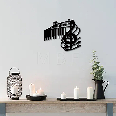 Musical Note Iron Wall Signs AJEW-WH0286-073-1