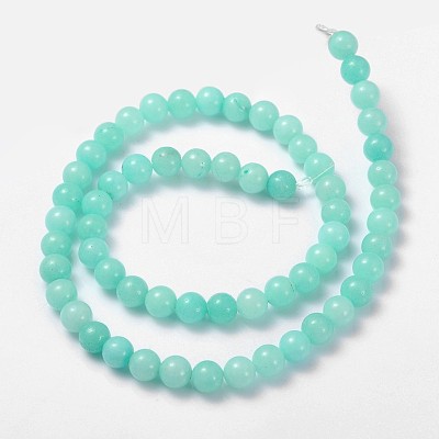 Natural & Dyed White Jade Beads Strands GSR6mmC055-1