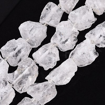 Natural Quartz Crystal Rough Beads Strands G-Q606-93-1