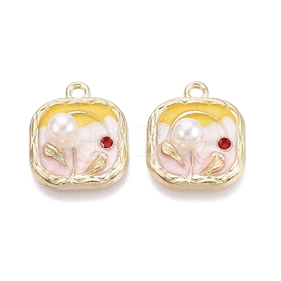 Alloy Enamel Pendants ENAM-N069-17KCG-01-1
