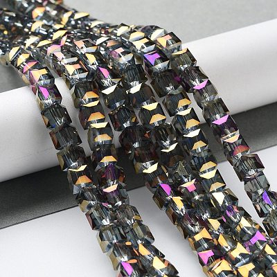 Electroplate Glass Bead Strands EGLA-R064-6mm-08-1