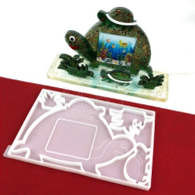 DIY Tortoise Photo Frame & Grass Decoration Silicone Molds DIY-I099-58-1