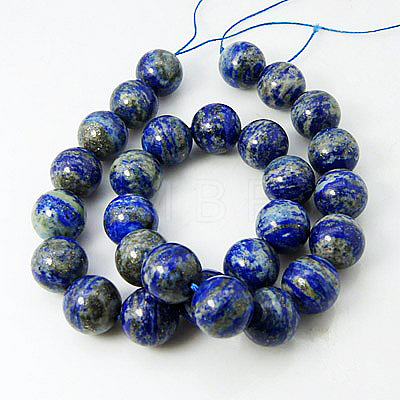 Natural Lapis Lazuli Beads Strands G-G099-10mm-7-1