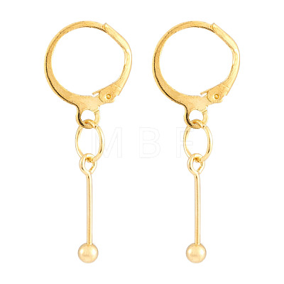 Brass Leverback Earring Findings EJEW-TAC00035-1