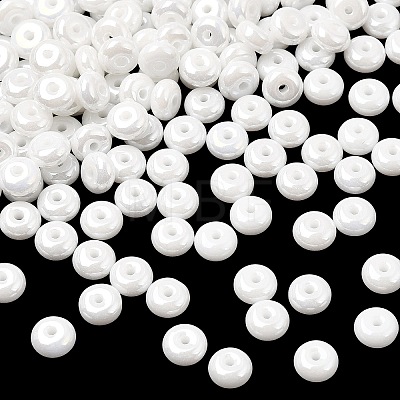 Baking Paint Opaque Glass Beads GLAA-A045-01-1
