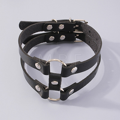 Imitation Leather Double Layer Leg Ring FS-WG420A0-01-1