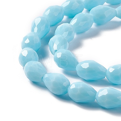 Faceted Glass Beads Strands GLAA-E037-01G-1