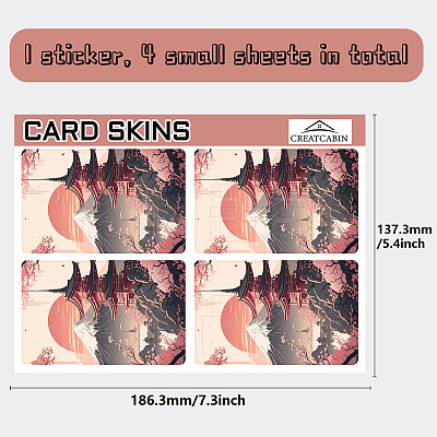 PVC Plastic Waterproof Card Stickers DIY-WH0432-019-1
