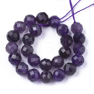 Natural Amethyst Beads Strands G-S345-6mm-010-1