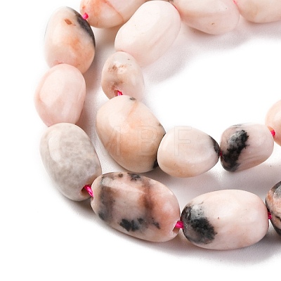 Natural Pink Zebra Jasper Beads Strands G-G146-A21-01-1