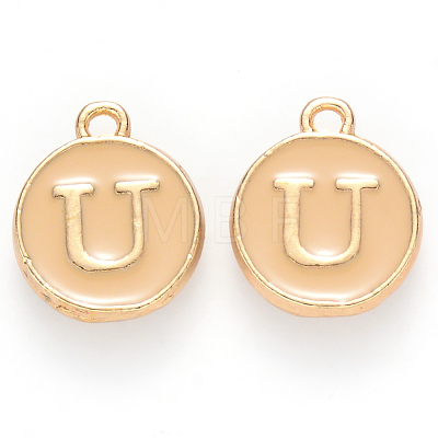 Golden Plated Alloy Enamel Charms ENAM-S118-06U-1