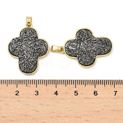 Brass Resin Pendants KK-C158-04B-G-1