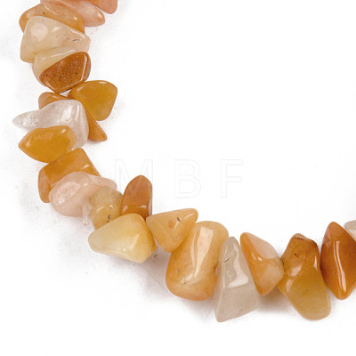 Unisex Chip Natural Topaz Jade Beaded Stretch Bracelets BJEW-S143-30-1