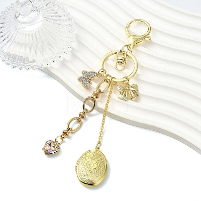 Brass Locket Pendants Keychain KEYC-YW00281-02-1