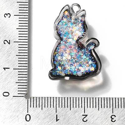 Transparent Resin Pendants RESI-Q019-01C-1