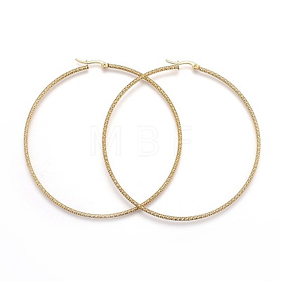 304 Stainless Steel Big Hoop Earrings X-EJEW-F188-24G-F-1