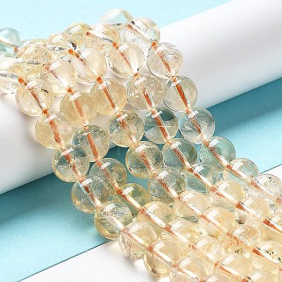 Natural Citrine Beads Strands G-G212-8mm-29-1