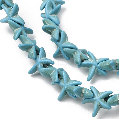 Synthetic Turquoise Dyed Beads Strands G-B184-C02-01-1