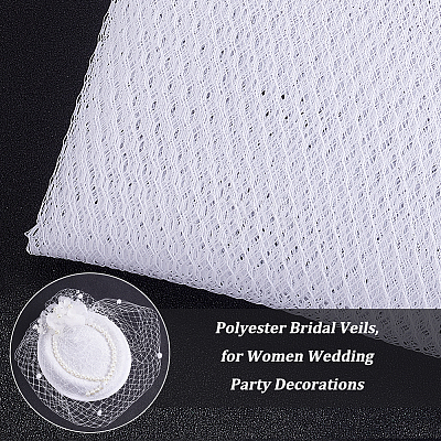 BENECREAT 2 Yards Polyester Net Mesh Fabric DIY-BC0012-84B-1
