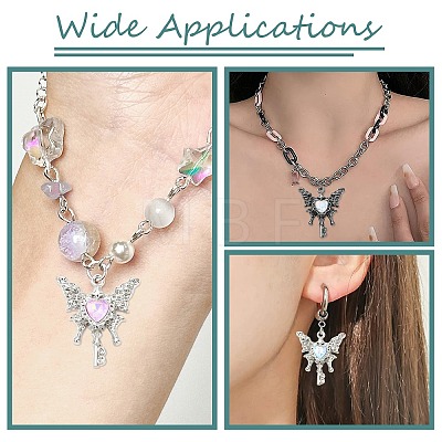 12Pcs 6 Colors Alloy Micro Pave Cubic Zirconia Pendants FIND-CJ0005-86-1