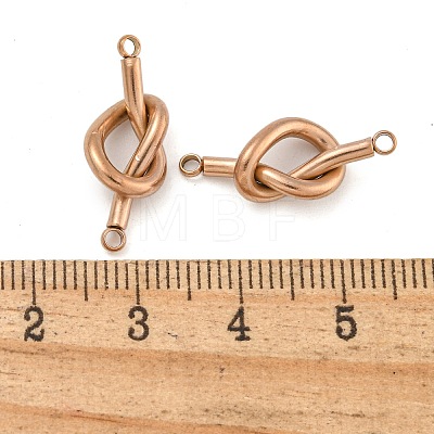 304 Stainless Steel Knot Links Connector Charms STAS-K290-02RG-1