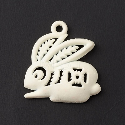 Spray Painted Alloy Pendents PALLOY-F282-04B-02-1