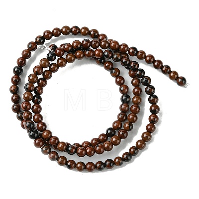 Natural Mahogany Obsidian Beads Strands G-K365-C07-01-1