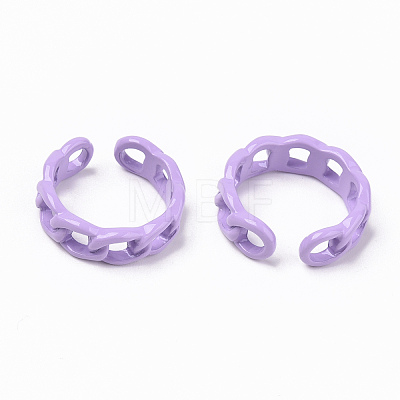 Spray Painted Alloy Cuff Rings X-RJEW-T011-29C-RS-1