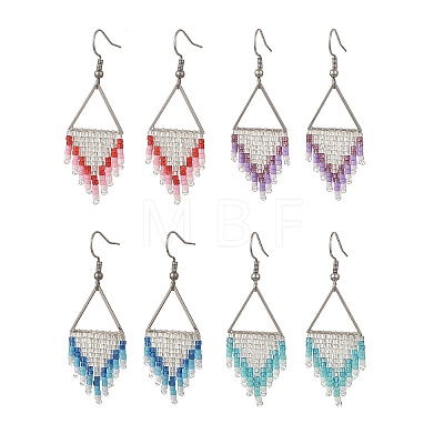 Glass Dangle Earrings EJEW-MZ00813-1