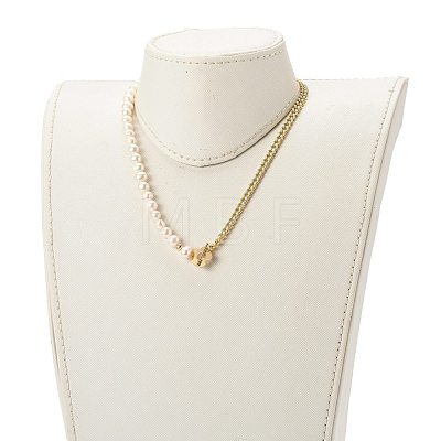 Brass Enamel Curb Chain Necklaces NJEW-JN03482-1