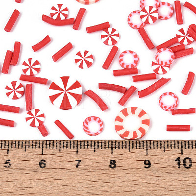 Christmas Handmade Polymer Clay Sprinkles Mix CLAY-N013-03-1