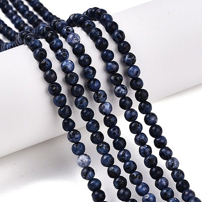 Dyed Natural White Jade Beads Strands G-T140-4mm-B01-1