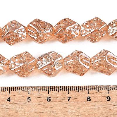 Electroplate Glass Beads Strands EGLA-N012-08L-1